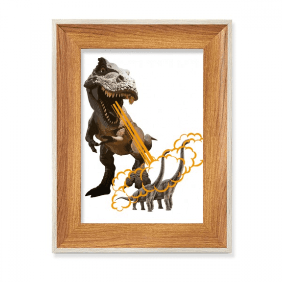 Jet Menacing Dinosaur Form Desktop Wooden Photo Frame Display Picture Art Painting Multiple Sets