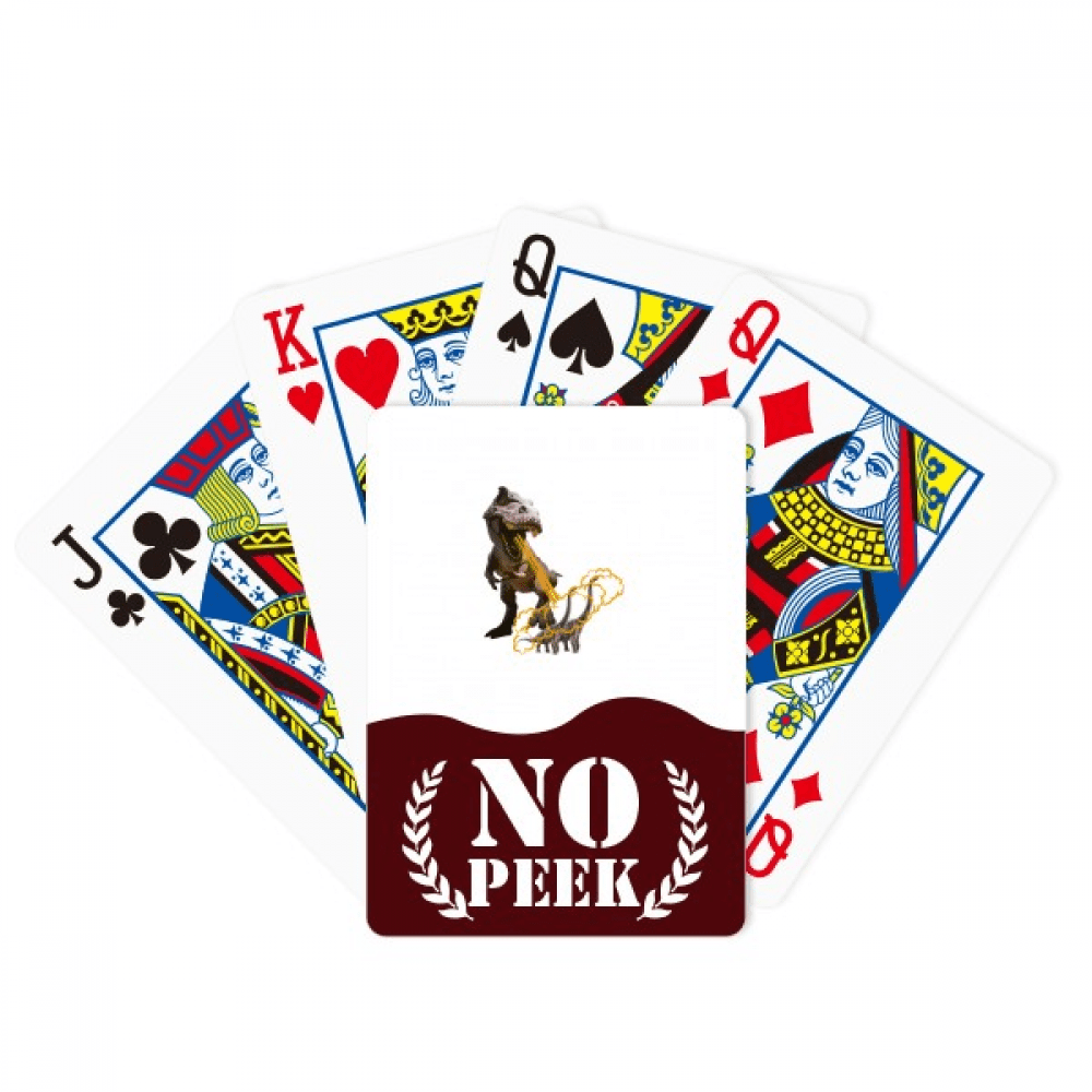 Jet Menacing Dinosaur Form Peek Poker Playing Card Private Game