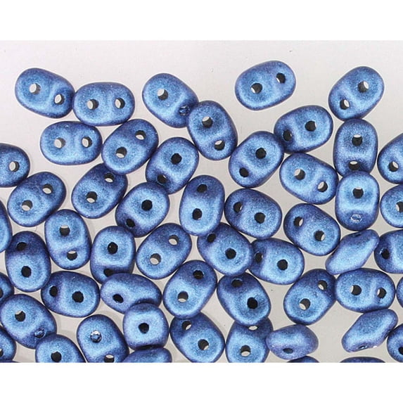 Jet Metallic Suede Blue Superduo Beads DU0523980-79031-TB
