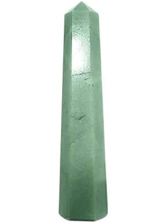 Jet Natural Green Aventurine Crystal Obelisk Healing Meditation Reiki Spiritual Gemstone Tower Gift Massage Approx 3 inch