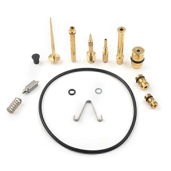 Jet Needles, Main/Slow Jets, Float Chamber Gaskets, Float Valves Carburetor Rebuild Repair Kit [1] Replacement for Honda CB350 CL350 Twin 1968-1973