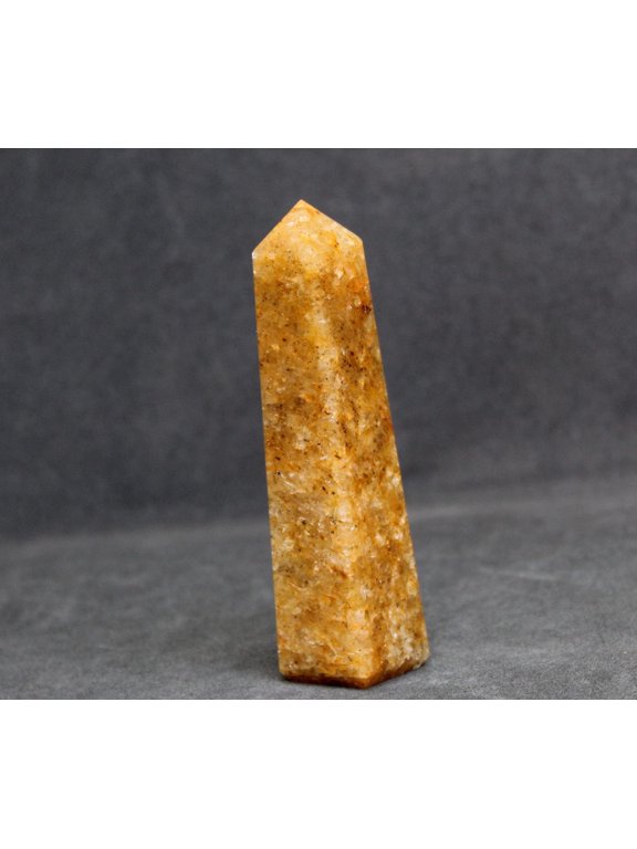 Jet Yellow Gemstone Decorative Stone, Approx 3 Inch
