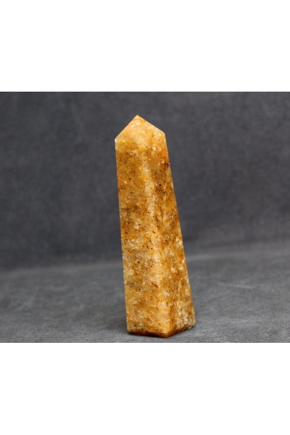 Jet Yellow Gemstone Decorative Stone, Approx 3 Inch