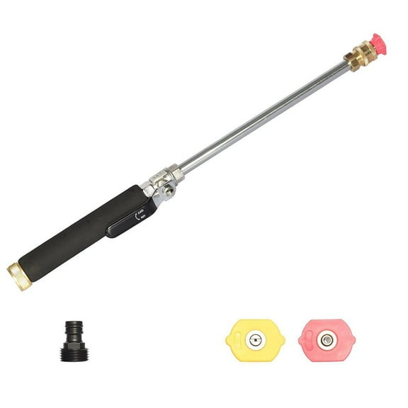 Jet Nozzle for Garden Hose High Pressure Power Washer, High Pressure Washer Tools Hose Nozzle, Sprayer with 2 Metal Nozzles for Cars Pet Floor Cleaning Tool