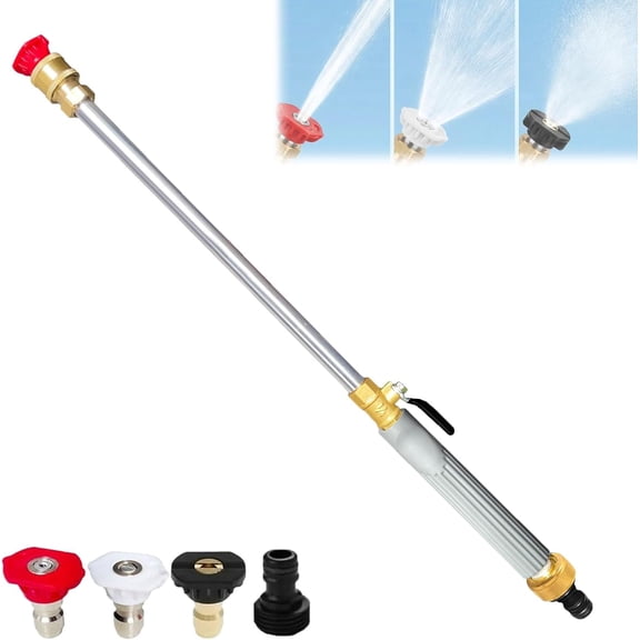 Jet Nozzle Power Washer for Garden Hose, Pressure Washer Wand with 3 Interchangeable Nozzles, 2026 Hydroblast Power Nozzle for Car Washing Patio Garden Outdoor Cleaning