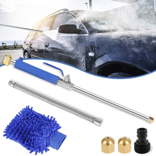 Jet Nozzle Power Washer Portable High Pressure Washer Wand with 2 Nozzles Metal Watering