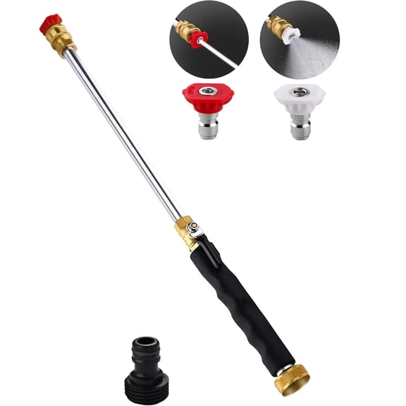 Jet Nozzle Power Washer for Garden Hose, Includes 2 High-Pressure Nozzles and Quick Connectors | Hydro Jet High Pressure Washer Tools.