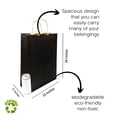 thumbnail image 1 of Jet Paper Bags 100 PCS Black Kraft Paper Gift Bags with Twisted Handles, 1 of 15