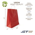 thumbnail image 1 of Jet Paper Bags 100 Pcs 10" x 5" x 12H" RED Colored Kraft Paper Shopping Bag with Twisted Handles for Gift, Merchandise, Birthday, Christmas,, Wedding, Party Favor, Thank You and More, 1 of 11