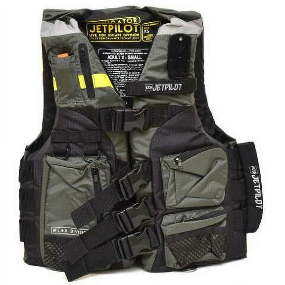 Jet Pilot Boat Life Jacket JP20102 | Adult Extra Small Gray Black