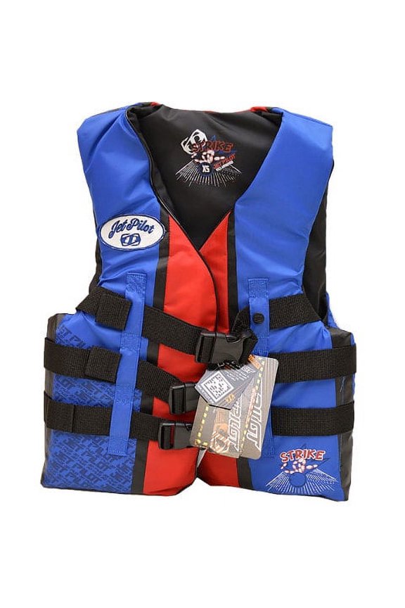 Jet Pilot Boat Life Jacket Vest JP15214-XS-BLUE | Red Blue 3 Buckle XS