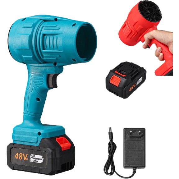 Jet Pro Maxx Portable Jet Blower, Portable Jet Blower, Storm Industries Jet Blower, Cordless Turbo Super Power Air Duster,Jet Dry Blower for Car (Blue)