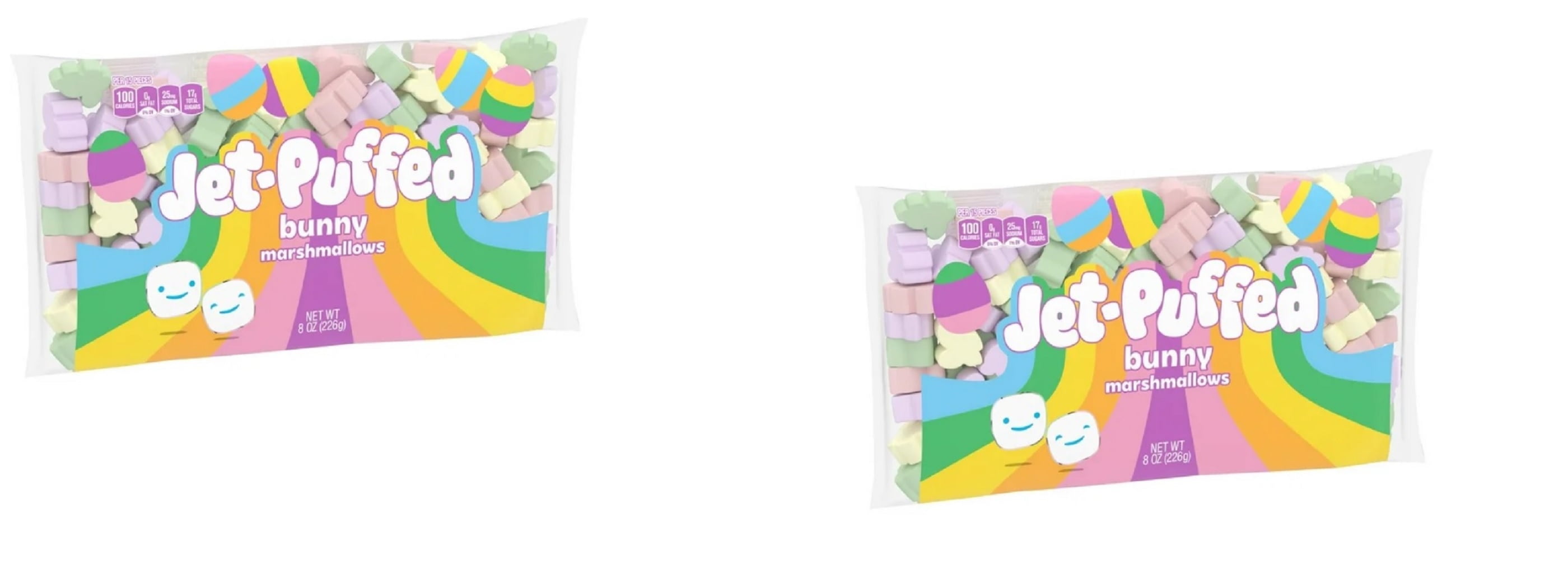 JetPuffed Easter Bunny Shaped Marshmallows 8oz 2 bags