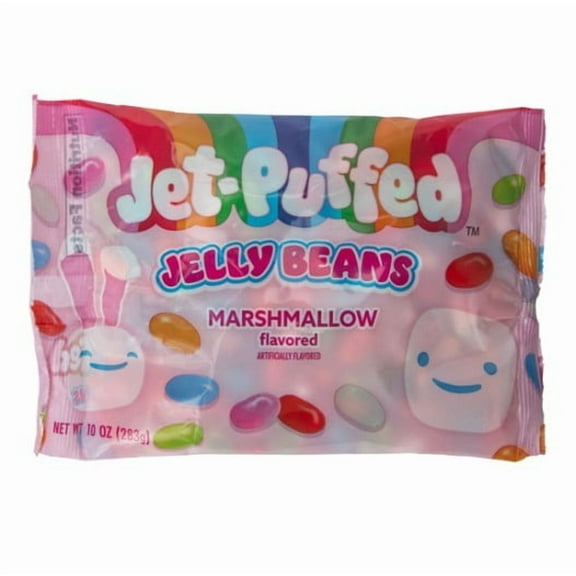 Jet-Puffed Jelly Beans, Marshmallow Flavored Candies, 10 Oz - Pack Of 3