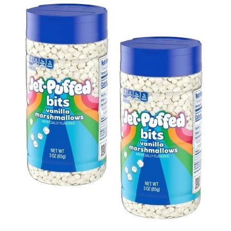 Jet-Puffed Mallow Bits Vanilla Mini Marshmallows, 2 Pack, 3 oz Jars
