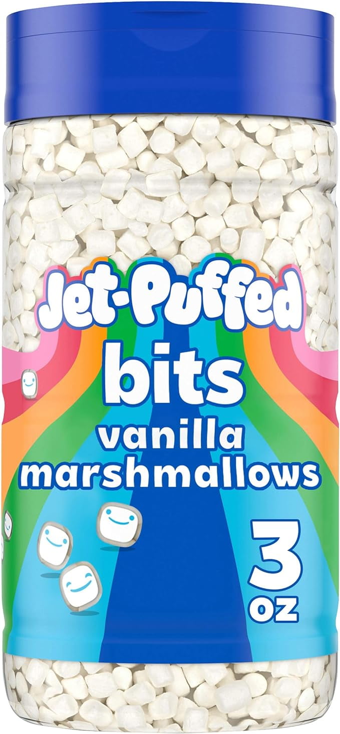JetPuffed Marshmallow Bits, Vanilla, 3 Ounce Container