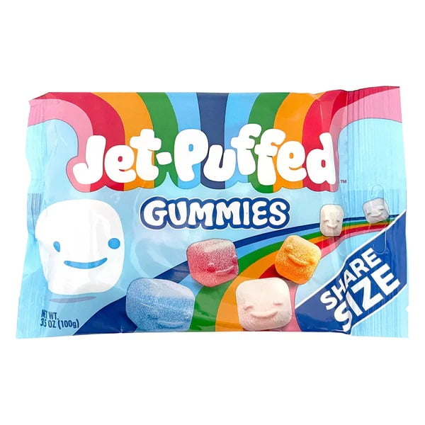 Jet-Puffed Marshmallow Gummies, 3.5 Ounce Share Pack - 12 Count Display ...