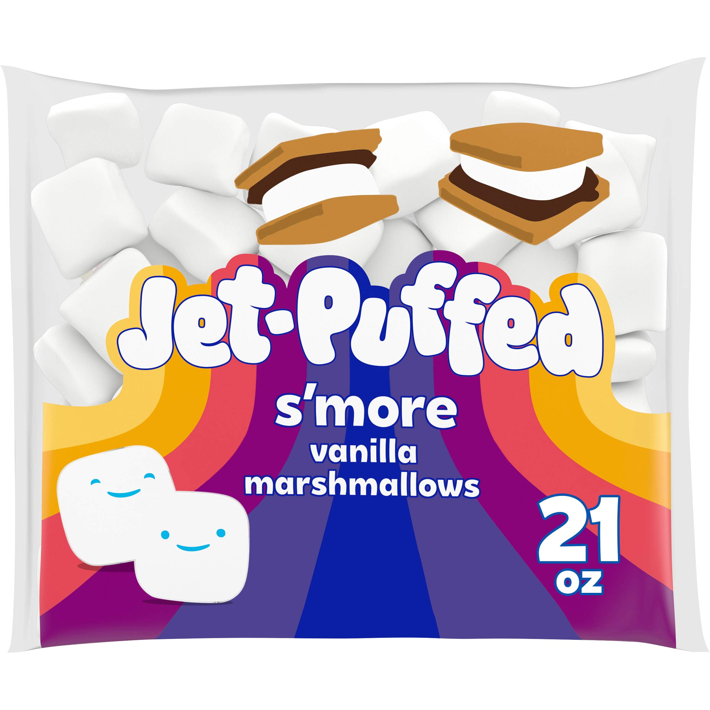 (10 pack) Jet-Puffed S'more Vanilla Marshmallows, 21 oz Bag