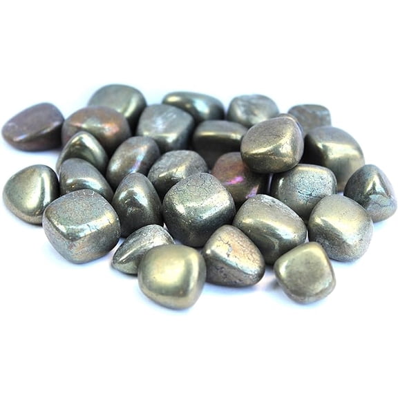 Jet Pyrite Tumbled Stone 100 Grams Approx. 0.75" to 1"inch w/Velvet Pouch