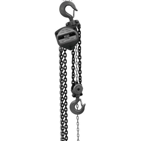 Jet S90-300-15 Contractor 3 Ton Hand Chain Hoist 15 Foot Lift & 2 Hooks
