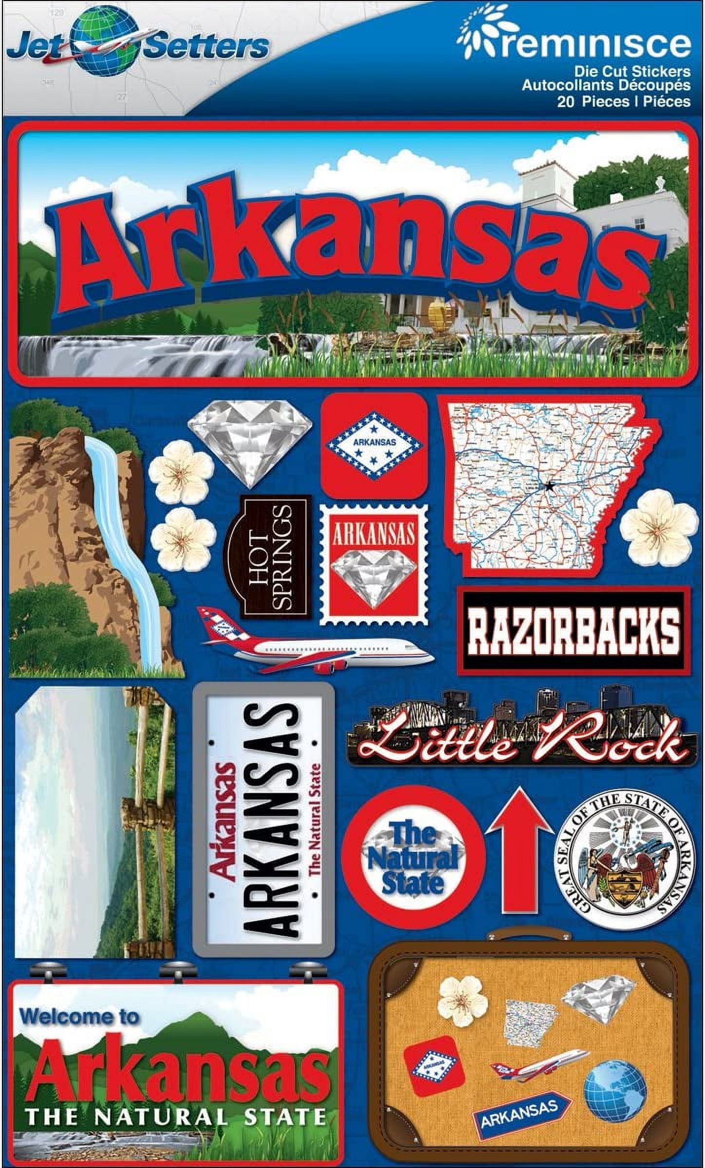 Reminisce Jet Setters 3.0 State Dimensional Stickers – Montana-Design, 3D-Aufkleber Für Scrapbooking & Deko