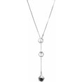 thumbnail image 1 of Jet - Silver Hexagon - 18.5" Austrian Crystal Sweater Necklace, 1 of 7