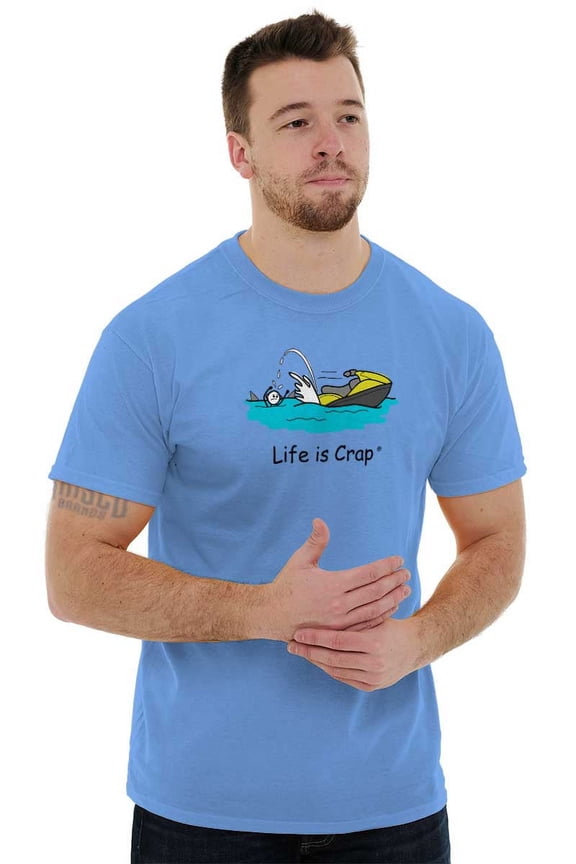 Jet Ski Accident Broken Funny Novelty Men's Graphic T Shirt Tees Brisco Brands M