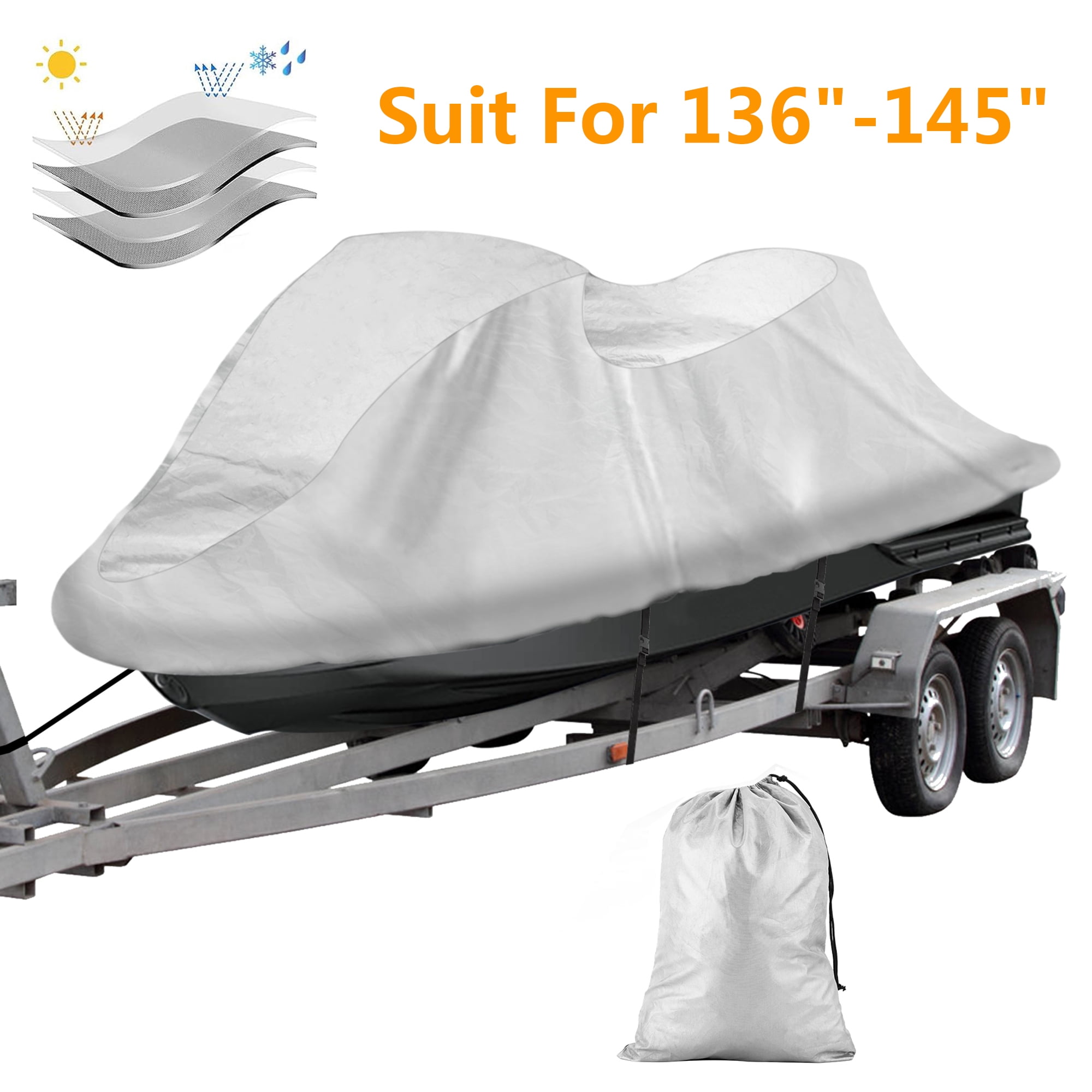 EliteShield Waterproof & Trailerable Cover For Yamaha WaveRunner FX HO SHO 3-Seater Jet Ski 3 thumbnail image