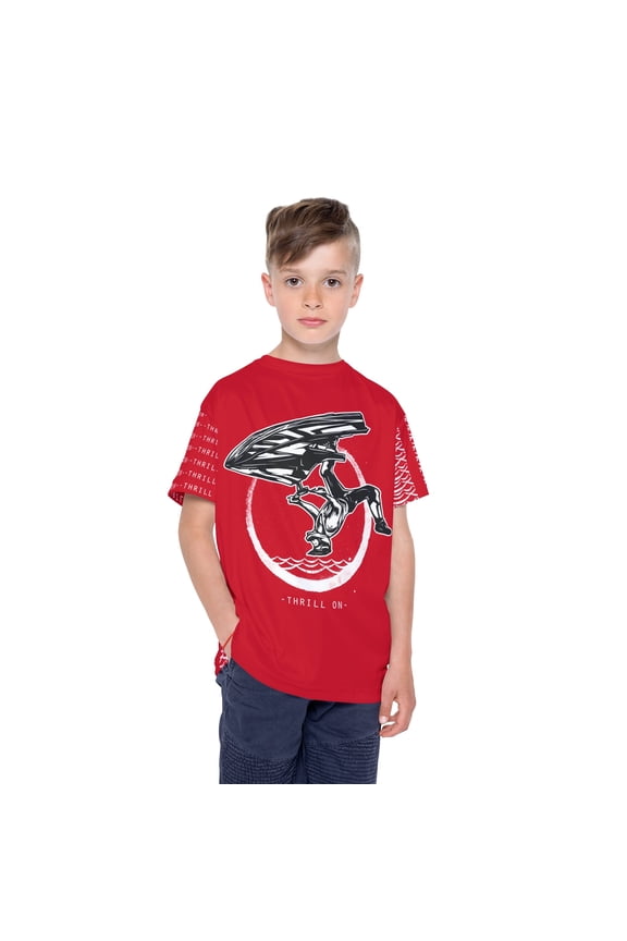 Jet Ski Racing Kids Shirt, MX100 Watersport Kids T-Shirt, Kids Art Design Print Jersey 2