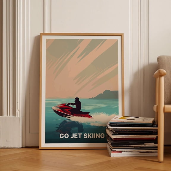 Jet Skiing Ocean Adventure Wall Decor