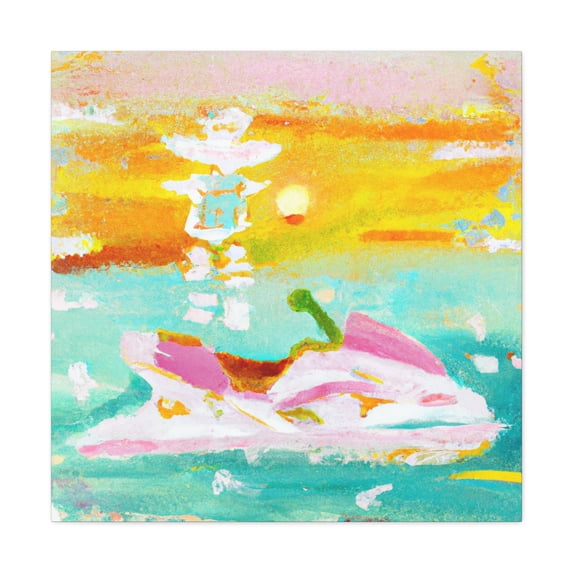 "Jet Skiing Sunrise" - Canvas