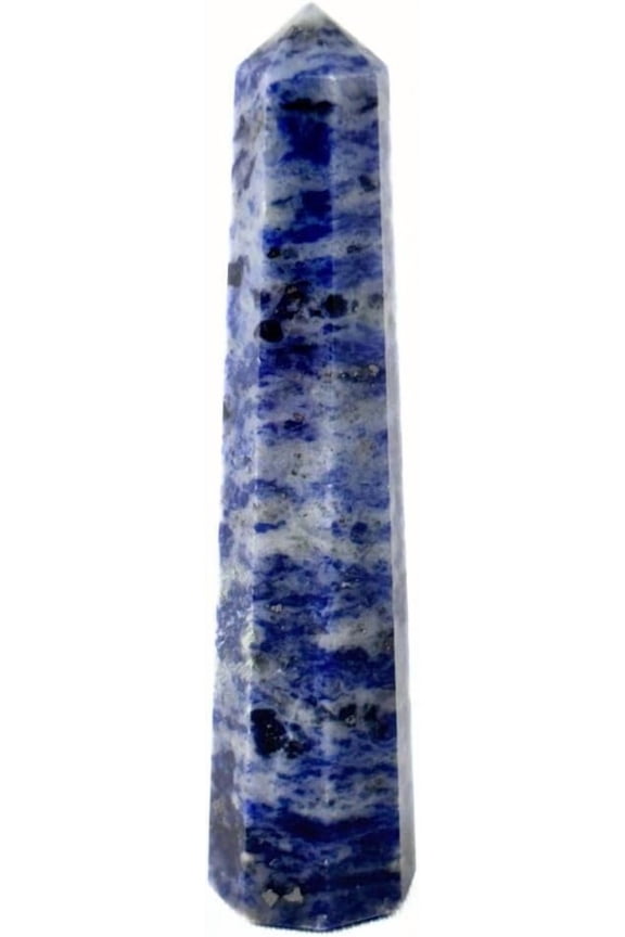Jet Sodalite Obelisk 3 inch Approx. Jumbo Energized Cleansed Charged Agate