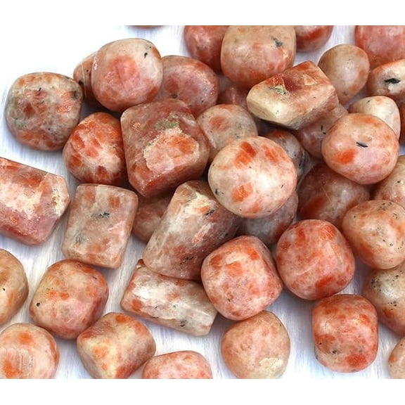 Jet Sunstone Tumbled Stone 100 Grams Brilliant Exquisite Properties Approx. 0.75" to 1"inch