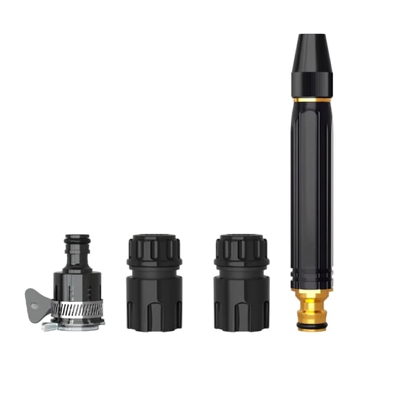 Jet Sweeper Nozzle for Garden Hose,Adjustable Metal High Pressure Water Sprayer with Twist Control Jet Sweeper