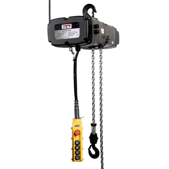 JET 140233 230V 6.9 Amp TS Series 2 Speed 1/2 Ton 10 ft. Lift 3-Phase Electric Chain Hoist