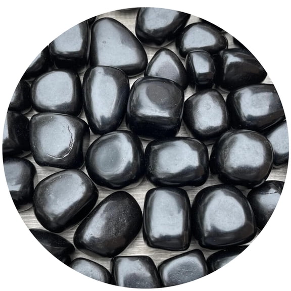 Jet Tumbled Stones, Polished Natural Jet Gemstone, Jet Healing Crystals (Jet, 5 Pound)