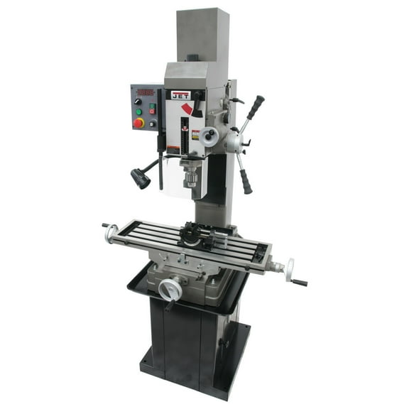 Jet Variable Speed Geared Head Square Column Mill/drill With Power Downfeed And Newall Dp700 2-Axis Dro