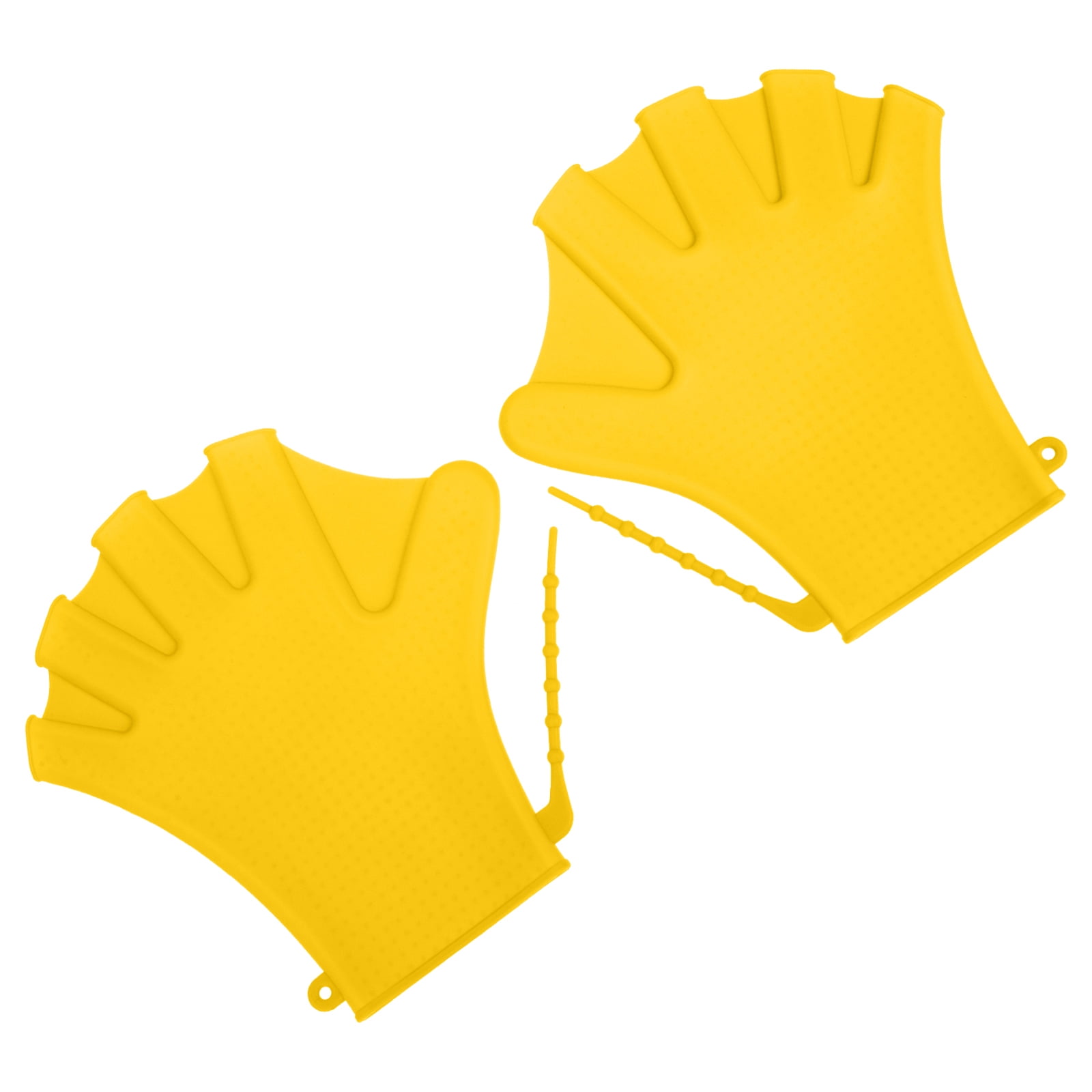 Masteelf Yellow Silicone Swimming Gloves for Water Fitness and Diving ...