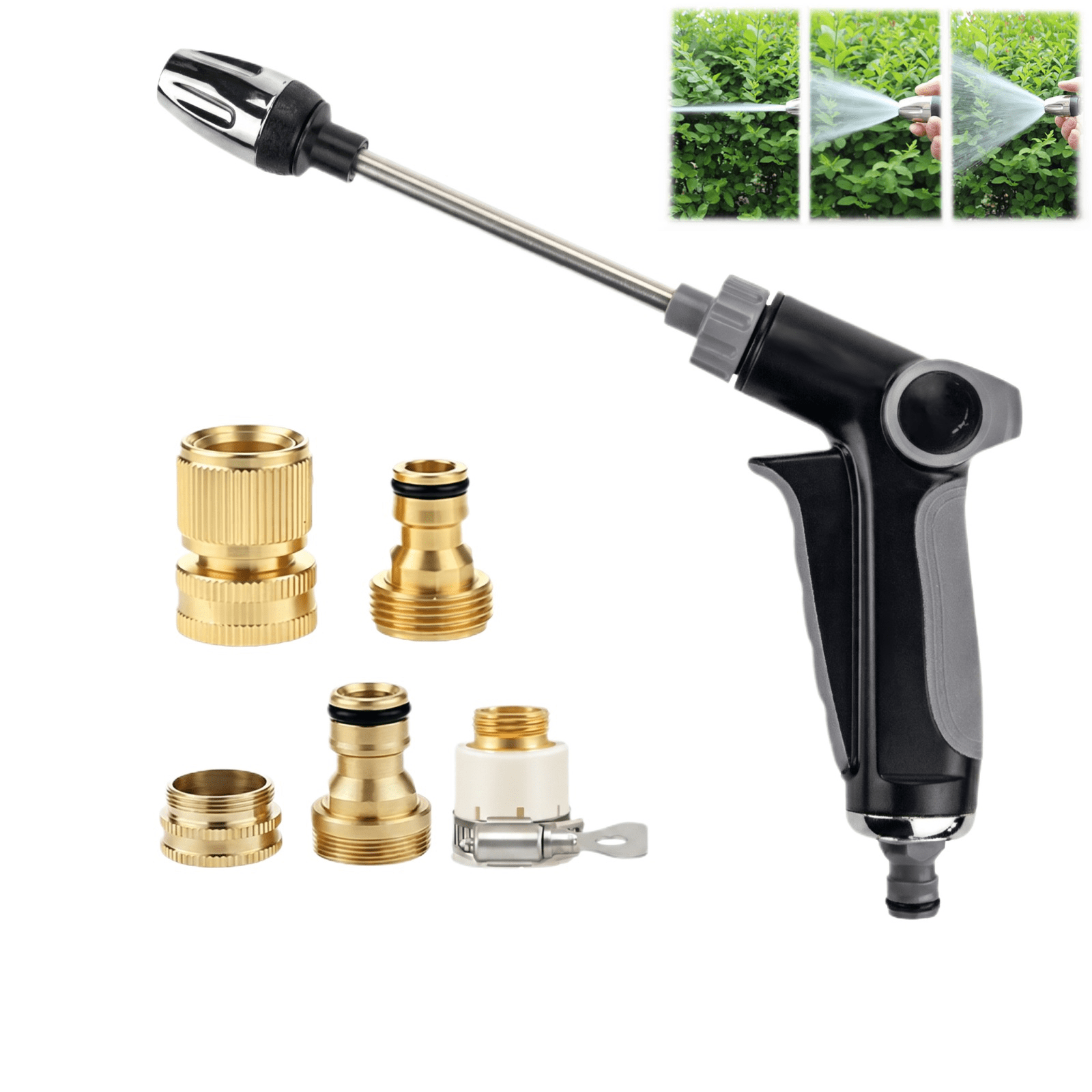 Jet nozzle power washer for garden hose, High Pressure Hose Nozzle, Multi Function Lawn & Garden Watering Sprayer, Pressure Washer Nozzle for Yard Pets Car
