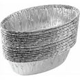 thumbnail image 1 of JetFoil Medium Size 2lb Oval Disposable Aluminum Loaf / Challah Tin Foil Baking Pans Bakeware - Cookware Perfect for Baking Cakes, Brownies, Bread, Meatloaf : 120 Pns, 1 of 5