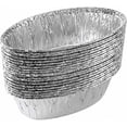 thumbnail image 1 of JetFoil Medium Size 2lb Oval Disposable Aluminum Loaf / Challah Tin Foil Baking Pans Bakeware - Cookware Perfect for Baking Cakes, Brownies, Bread, Meatloaf :180 Pns, 1 of 5