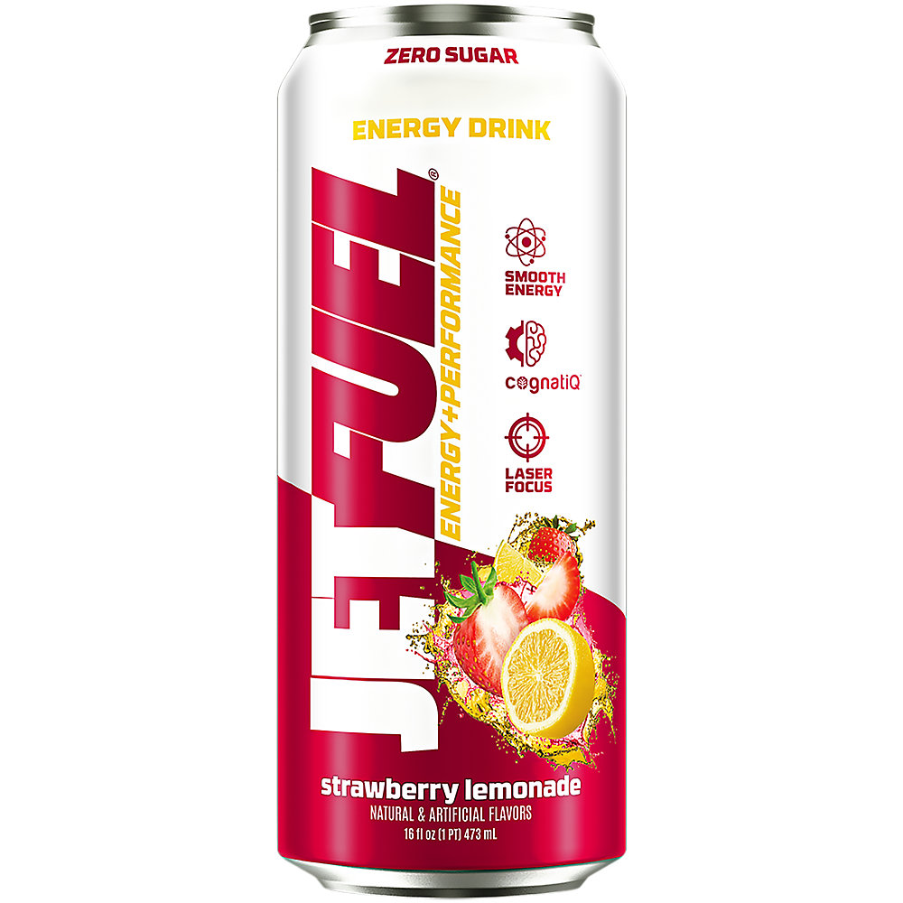 JetFuel Energy Drink - Strawberry Lemonade (12 Drinks , 16 Fl Oz. Each