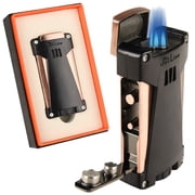JetLine Bermuda Triple Flame Lighter W/ Punch Cutter- Copper