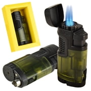 JetLine Fatboy QUAD-Flame Lighter W/ Rest/Punch Cutter- Green