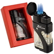 JetLine Phantom Quad Flame Lighter - Black