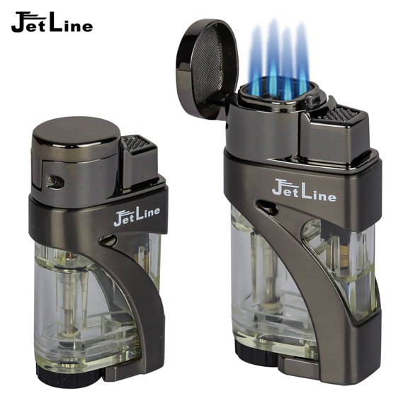 JetLine Phantom Quad Flame Lighter - Gunmetal