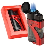 JetLine Phantom Quad Flame Lighter- Red