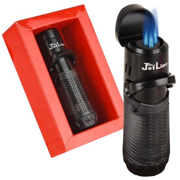 JetLine Regal 3 Triple Flame Lighter W/ Poker/Punch- Black