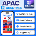 thumbnail image 1 of JetSim Bring Your Own Phone eSIM SIM Card Kit for Asia Pacific (Vietnam, Singapore, More)- Activation Required, 1 of 6
