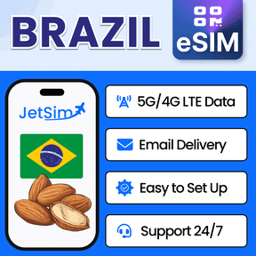 JetSim Bring Your Own Phone eSIM SIM Card Kit for Brazil- Activation Required